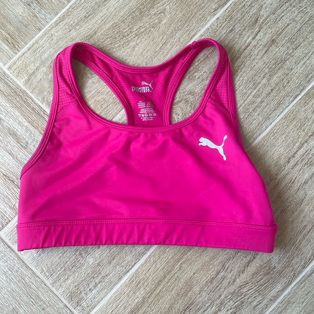 + PUMA + Magenta Sports Bra